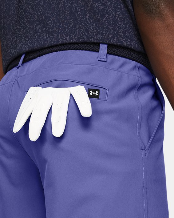 Men's UA Drive Tapered Shorts in Purple image number 3